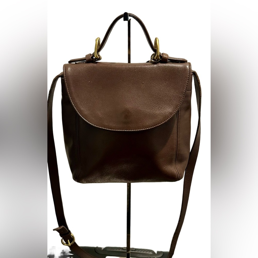Vintage Coach Soho Legacy 4158 British Tan Leather Top Handle Crossbody Bag - Picture 7 of 14